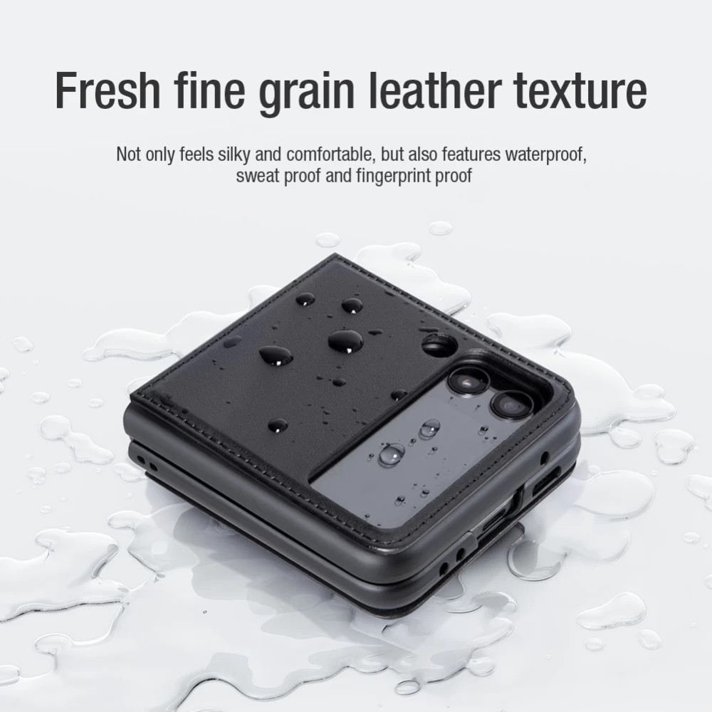 Samsung Galaxy Z Flip 4 5G case green Nillkin Qin Leather (Vegan Leather)