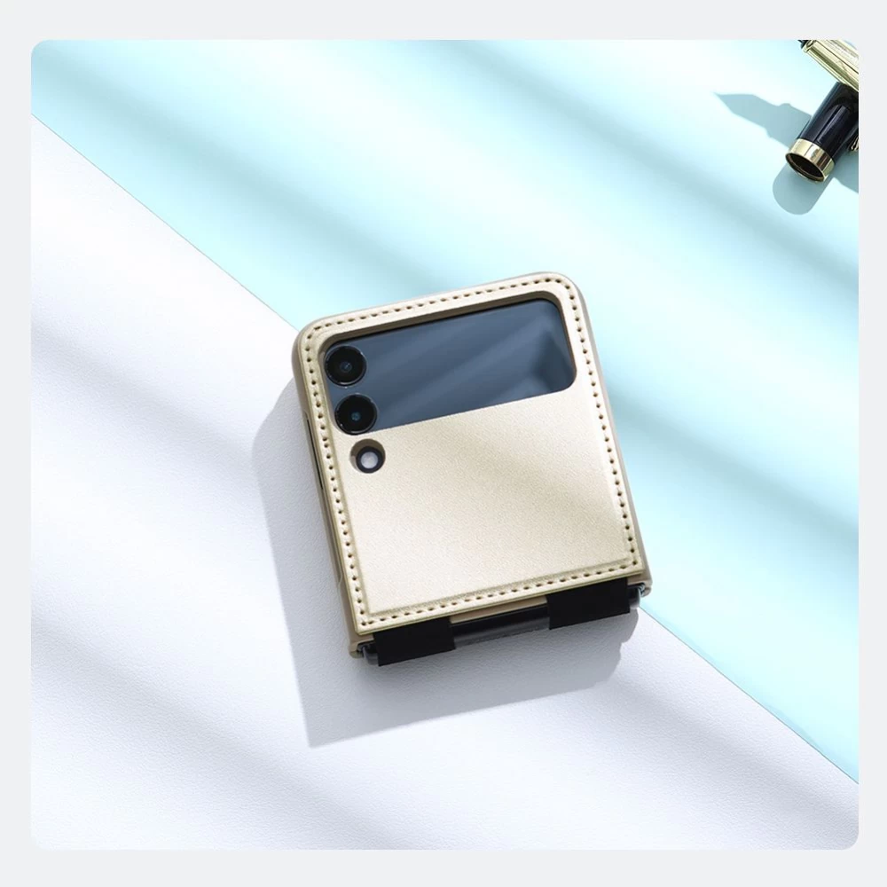 Samsung Galaxy Z Flip 4 5G case green Nillkin Qin Leather (Vegan Leather)