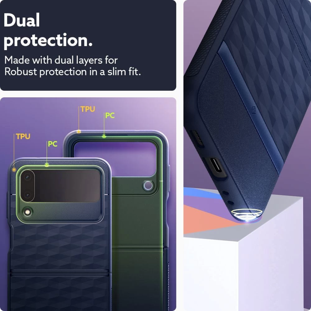 Samsung Galaxy Z Flip 4 5G suojakuori sininen CASEOLOGY Parallax