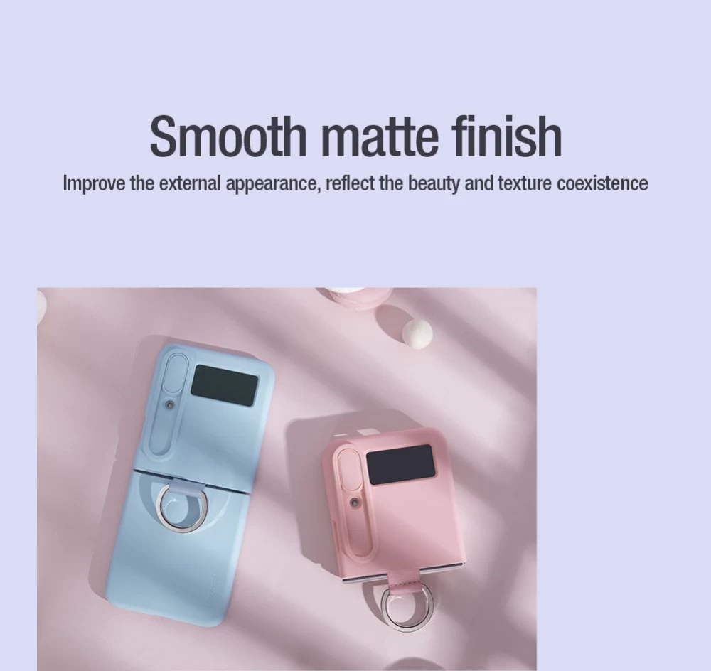 Samsung Galaxy Z  чехол синий Nillkin CamShield Silky Silicon Flip 4 5G
