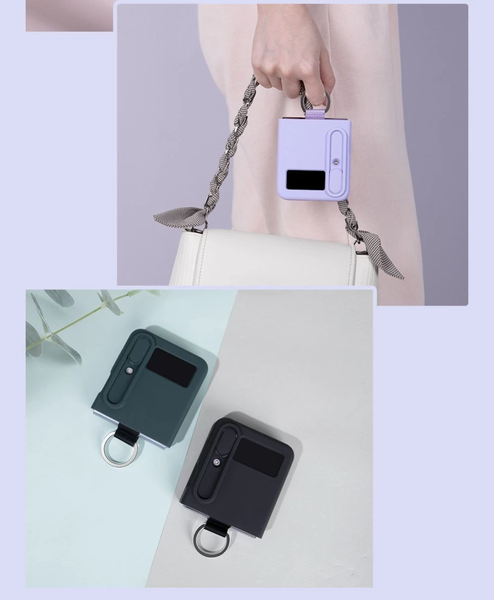 Samsung Galaxy Z  чехол синий Nillkin CamShield Silky Silicon Flip 4 5G