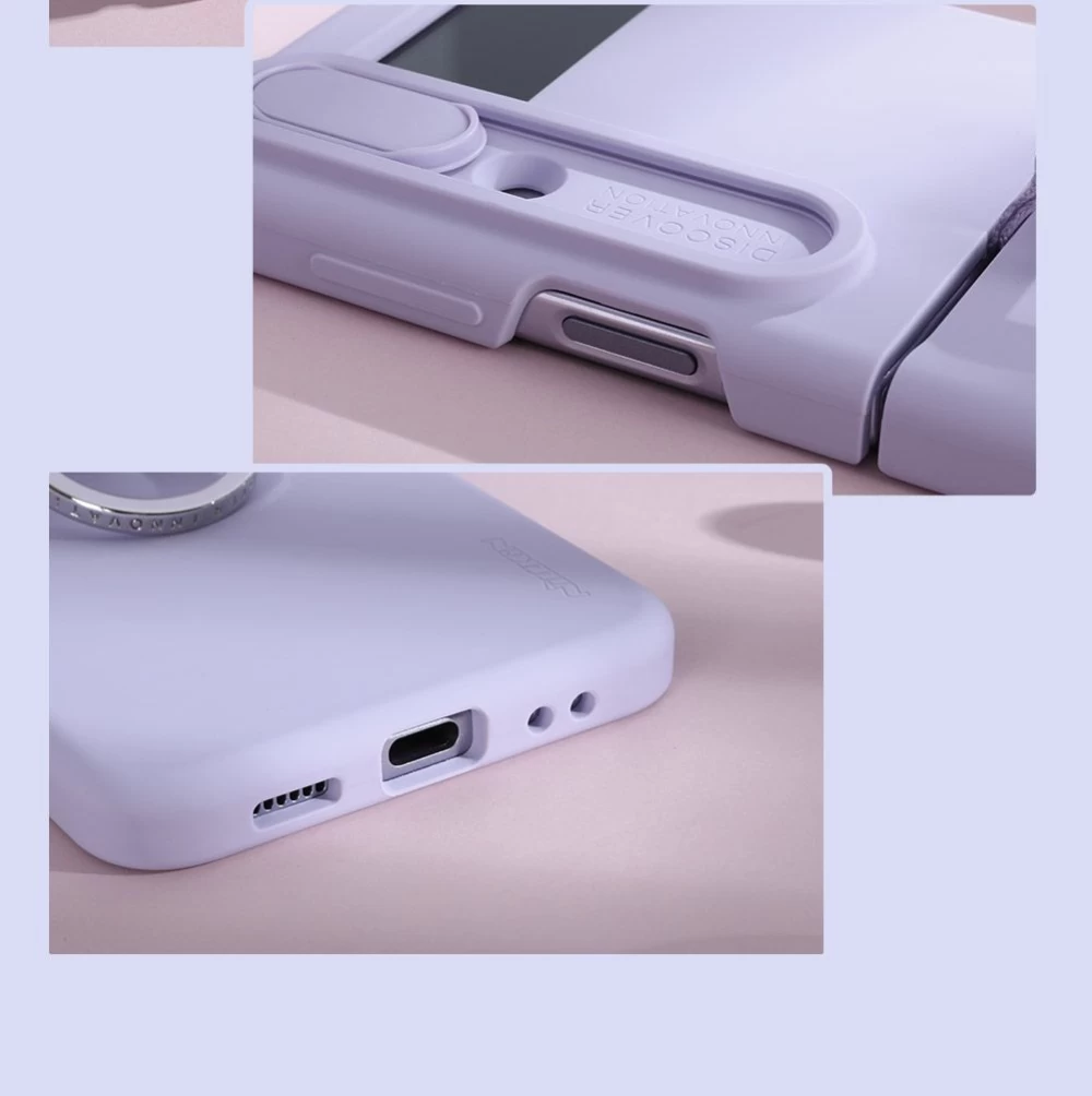 Samsung Galaxy Z  чехол синий Nillkin CamShield Silky Silicon Flip 4 5G