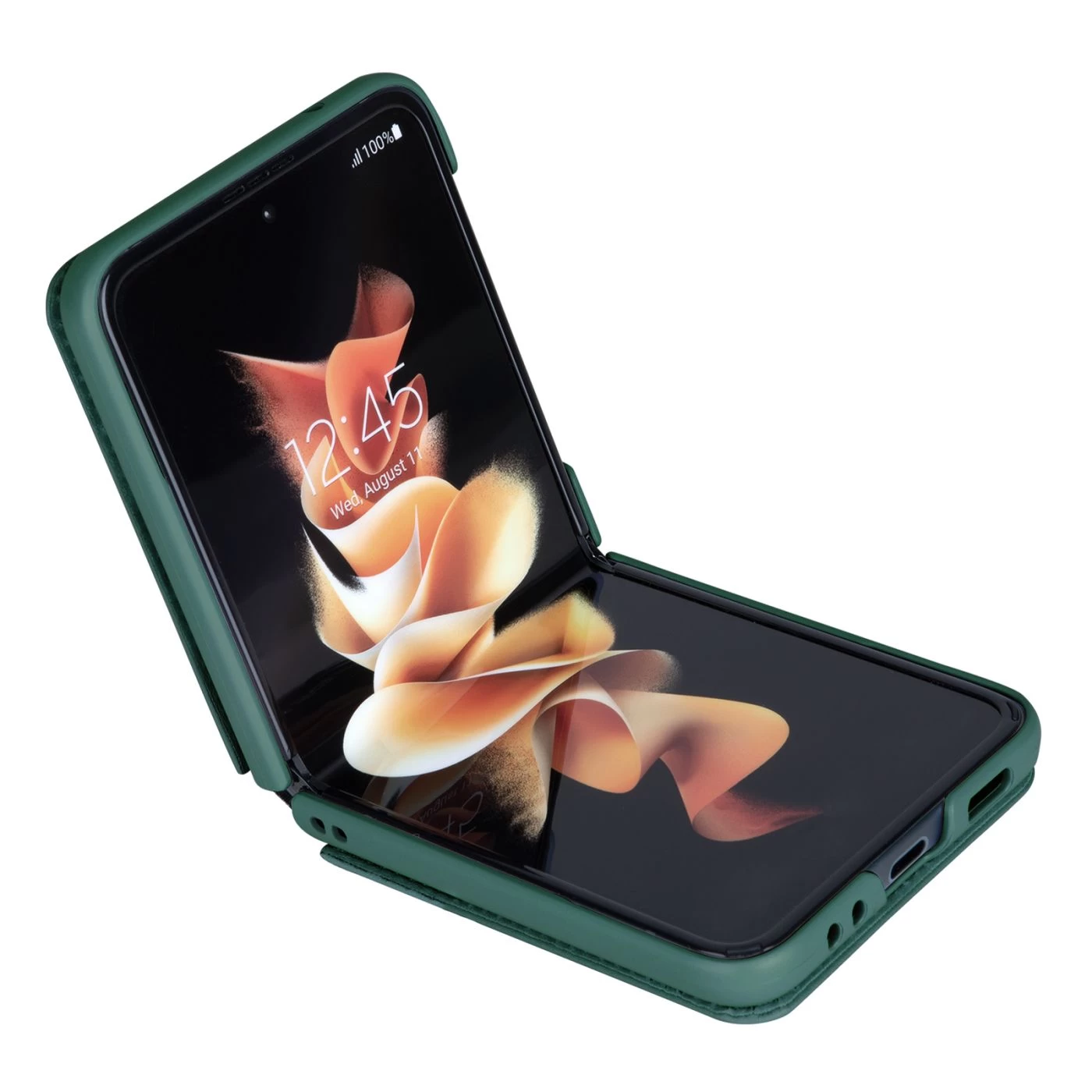 Samsung Galaxy Z Flip 4 5G case green Nillkin Qin Leather (Vegan Leather)