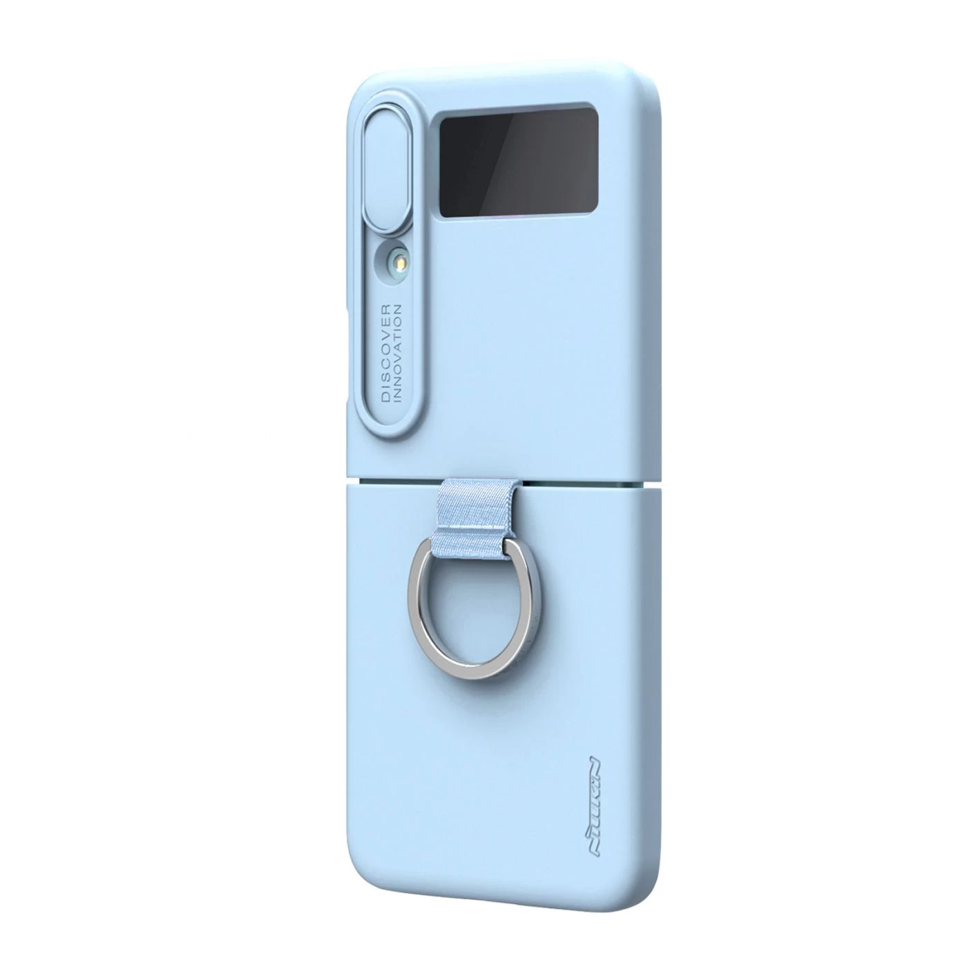 Samsung Galaxy Z чехол синий Nillkin CamShield Silky Silicon Flip 4 5G