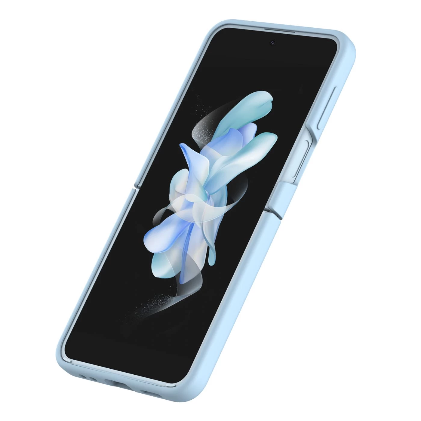 Samsung Galaxy Z чехол синий Nillkin CamShield Silky Silicon Flip 4 5G