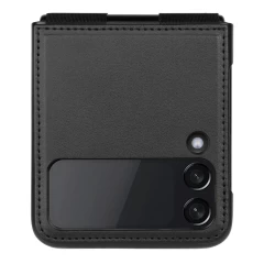 Samsung Galaxy Z Flip 4 5G suojakuori musta Nillkin Qin Leather (Vegan Leather)