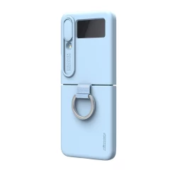 Samsung Galaxy Z  чехол синий Nillkin CamShield Silky Silicon Flip 4 5G