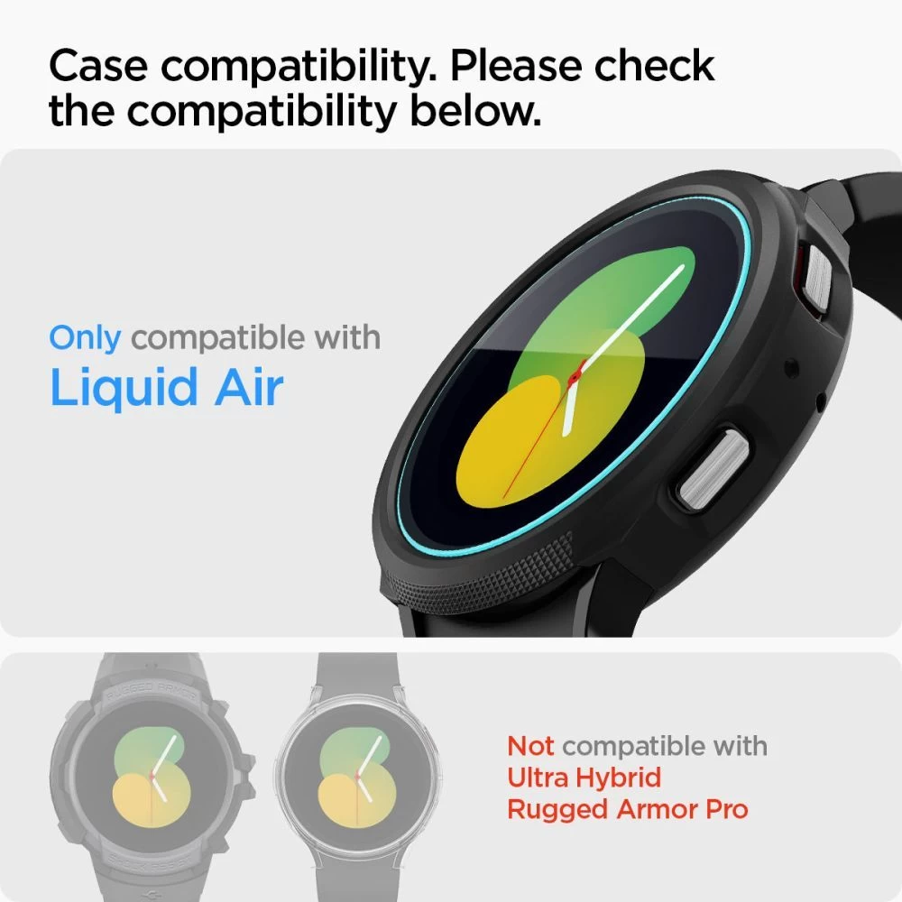 Samsung Galaxy Watch 5 aizsargstikls  SPIGEN Glas.TR EZ-FIT (44mm) 2-pack