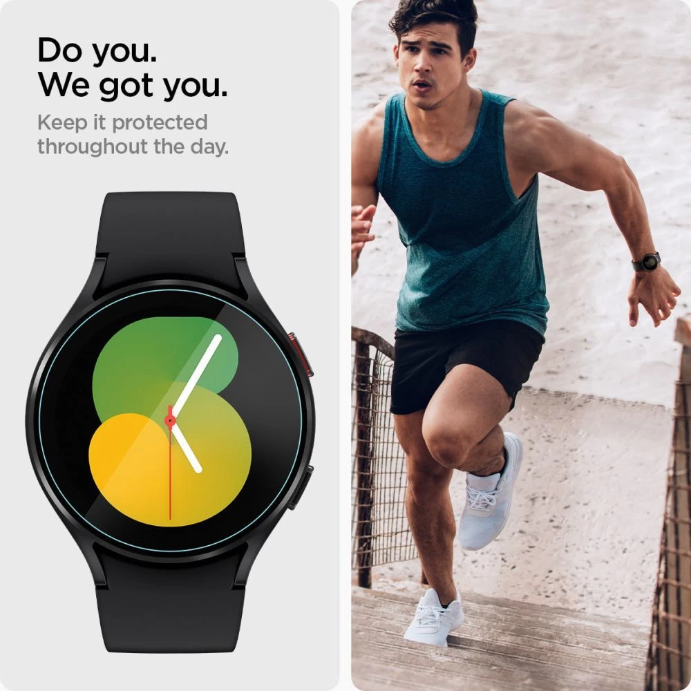 Samsung Galaxy Watch 5 aizsargstikls  SPIGEN Glas.TR EZ-FIT (44mm) 2-pack