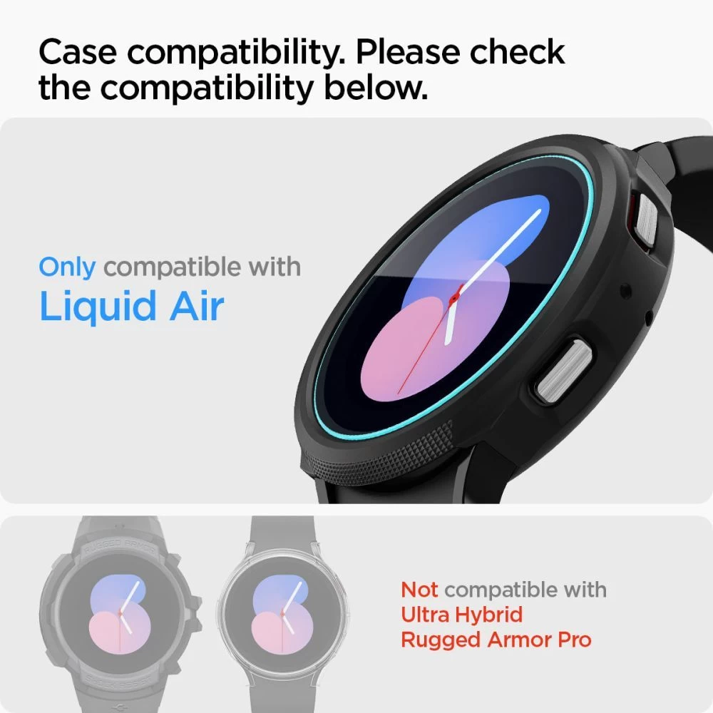 Samsung Galaxy Watch 5 aizsargstikls  SPIGEN Glas.TR EZ-FIT (40mm) 2-pack
