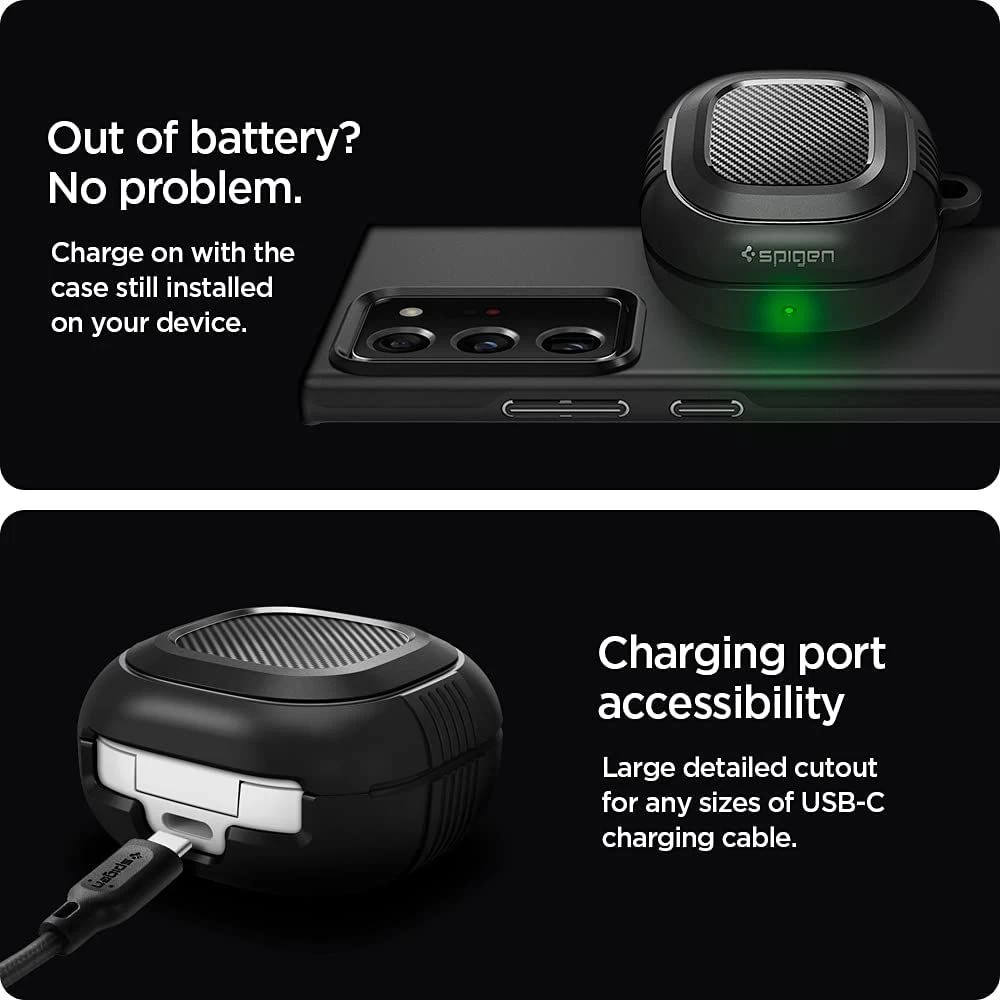 Samsung Galaxy Buds case black SPIGEN Rugged Armor 2 Pro / Live