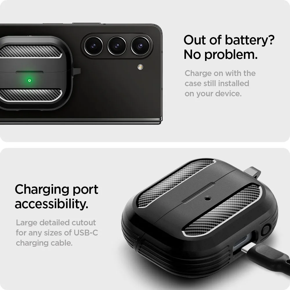 Samsung Galaxy Buds phone case black SPIGEN RUGGED ARMOR 3 / PRO