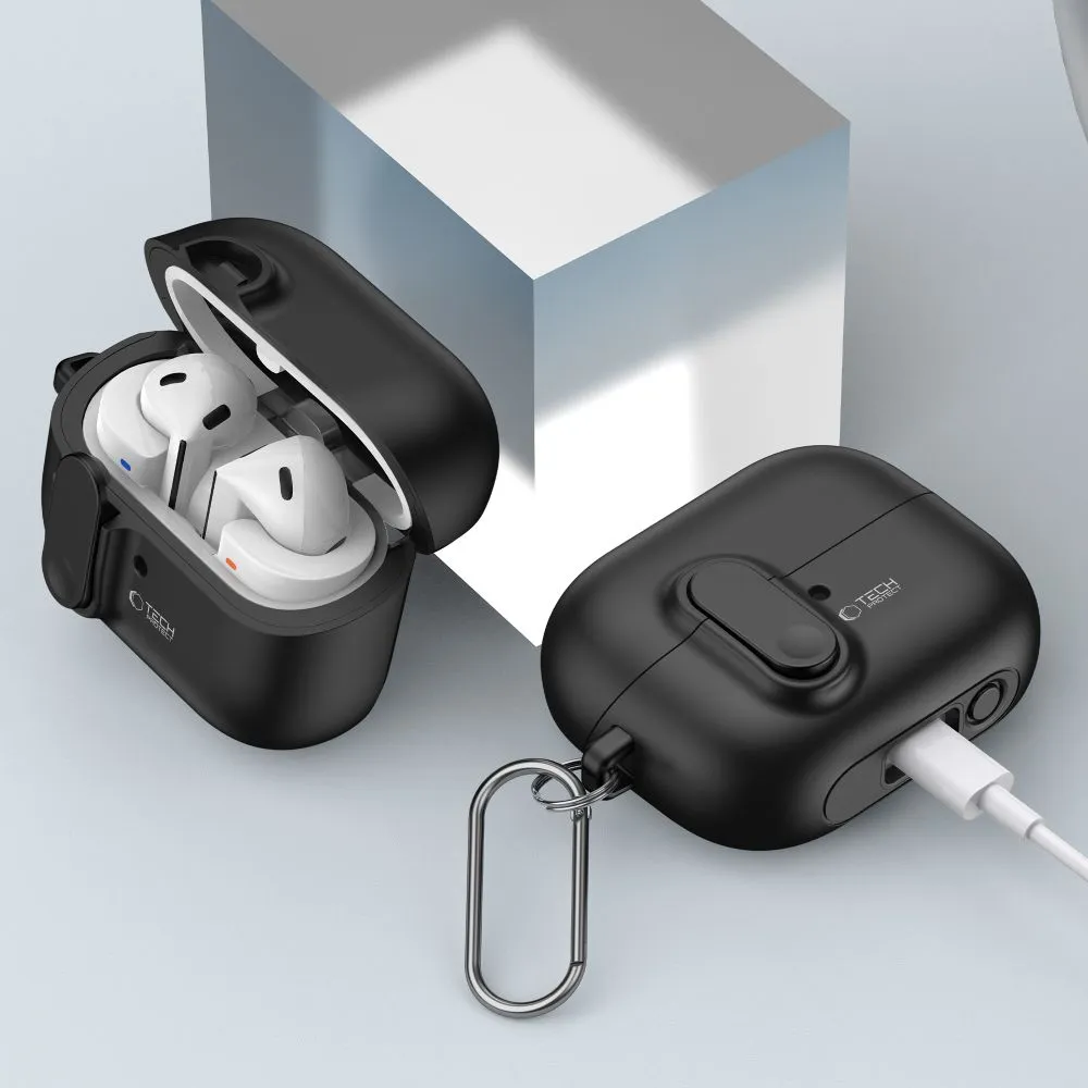 Samsung Galaxy Buds case black TECH-PROTECT SLIM HOOK 3 / Pro