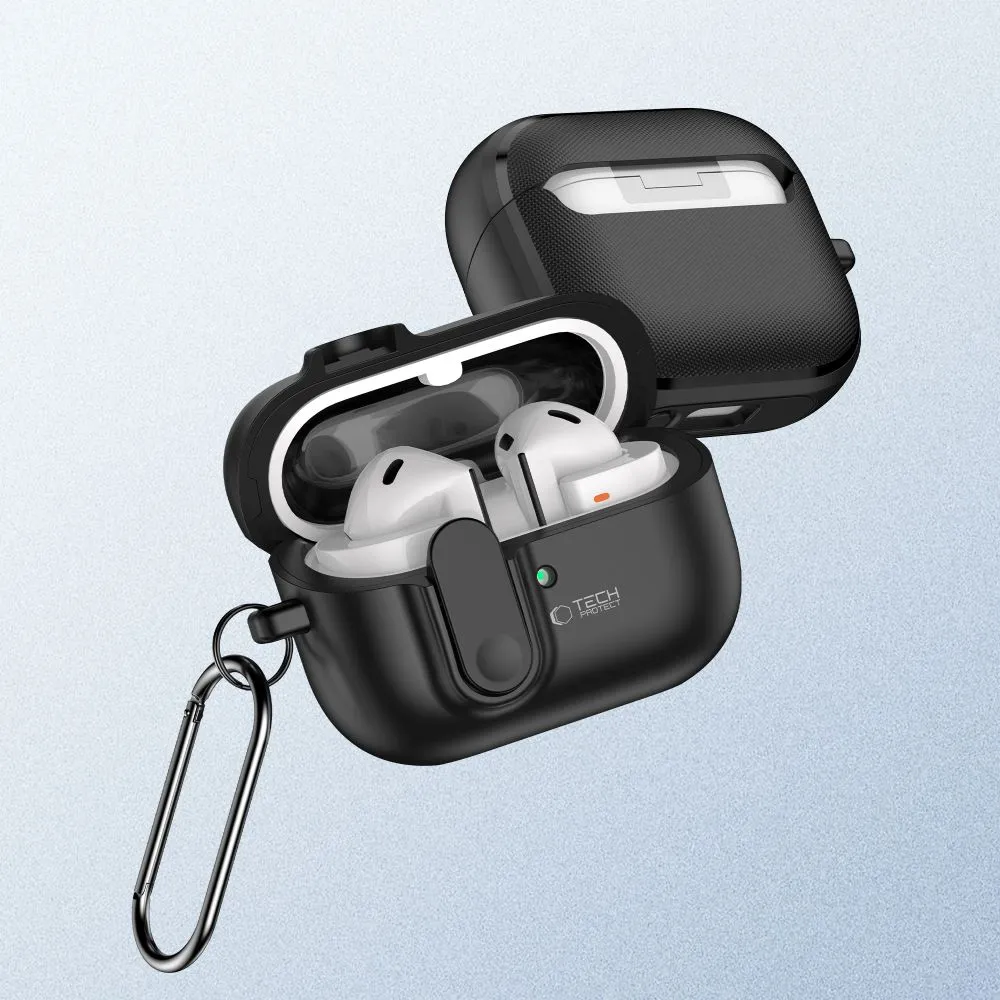 Samsung Galaxy Buds case black TECH-PROTECT SLIM HOOK 3 / Pro