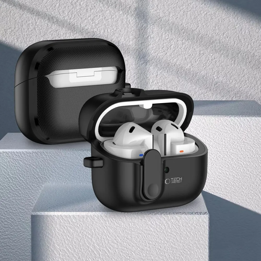 Samsung Galaxy Buds case black TECH-PROTECT SLIM HOOK 3 / Pro
