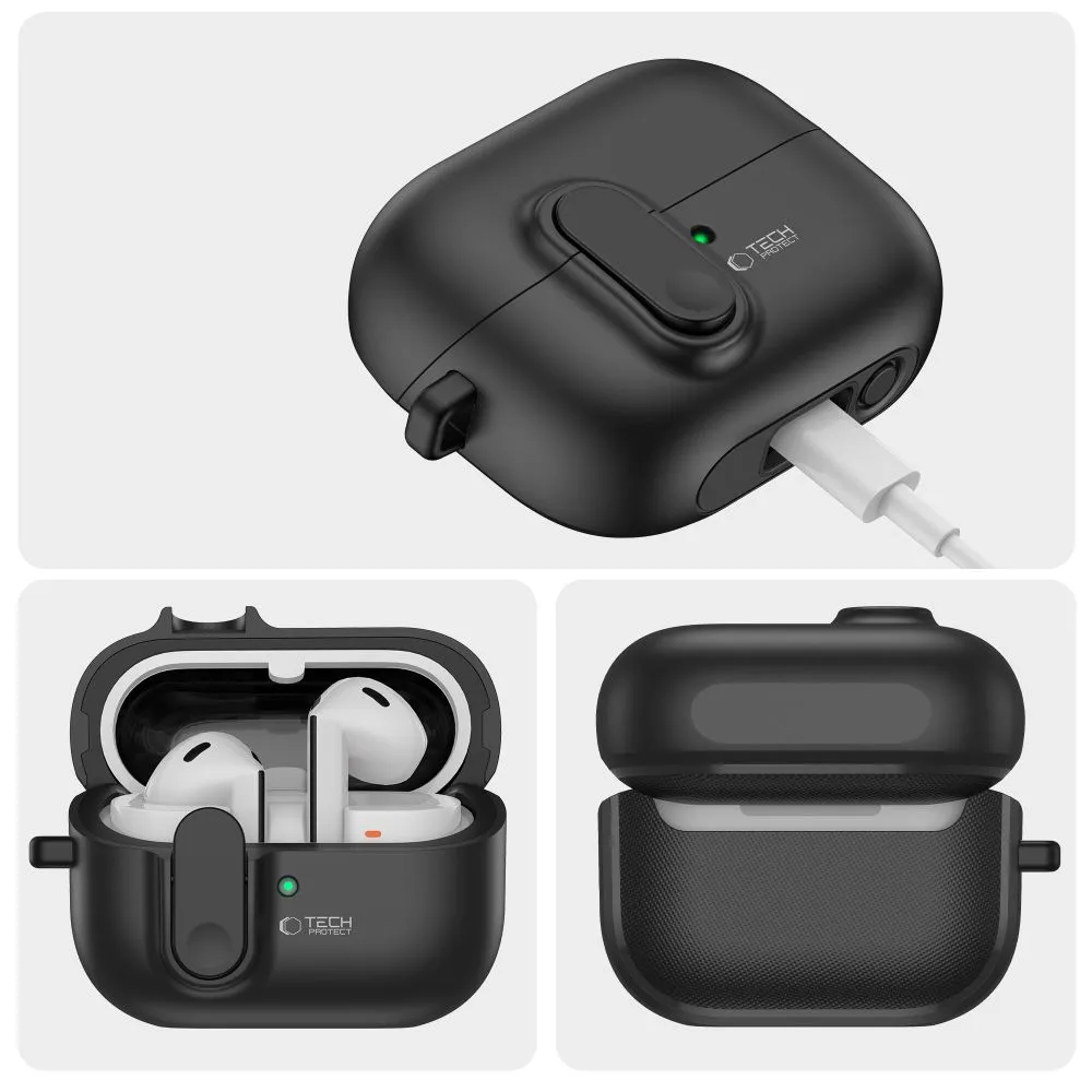 Samsung Galaxy Buds case black TECH-PROTECT SLIM HOOK 3 / Pro