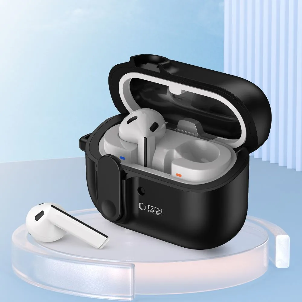Samsung Galaxy Buds case black TECH-PROTECT SLIM HOOK 3 / Pro