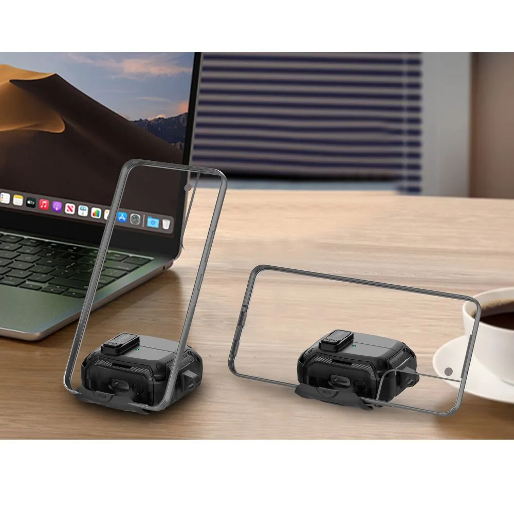 Samsung Galaxy Buds ümbris must TECH-PROTECT CARBONOX MAGSAFE 3 / FE Pro