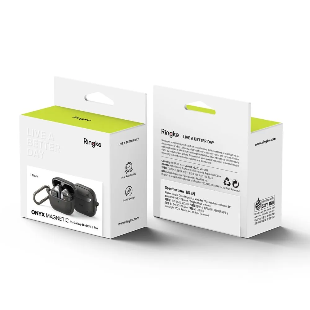 Samsung Galaxy Buds telefoni ümbris must RINGKE ONYX MAGNETIC MAGSAFE 3 / Pro