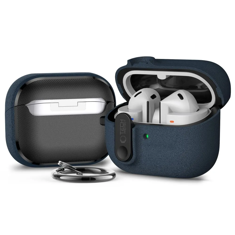 Samsung Galaxy Buds suojakuori, suojakotelo sininen TECH-PROTECT SLIM HOOK 3 / FE Pro