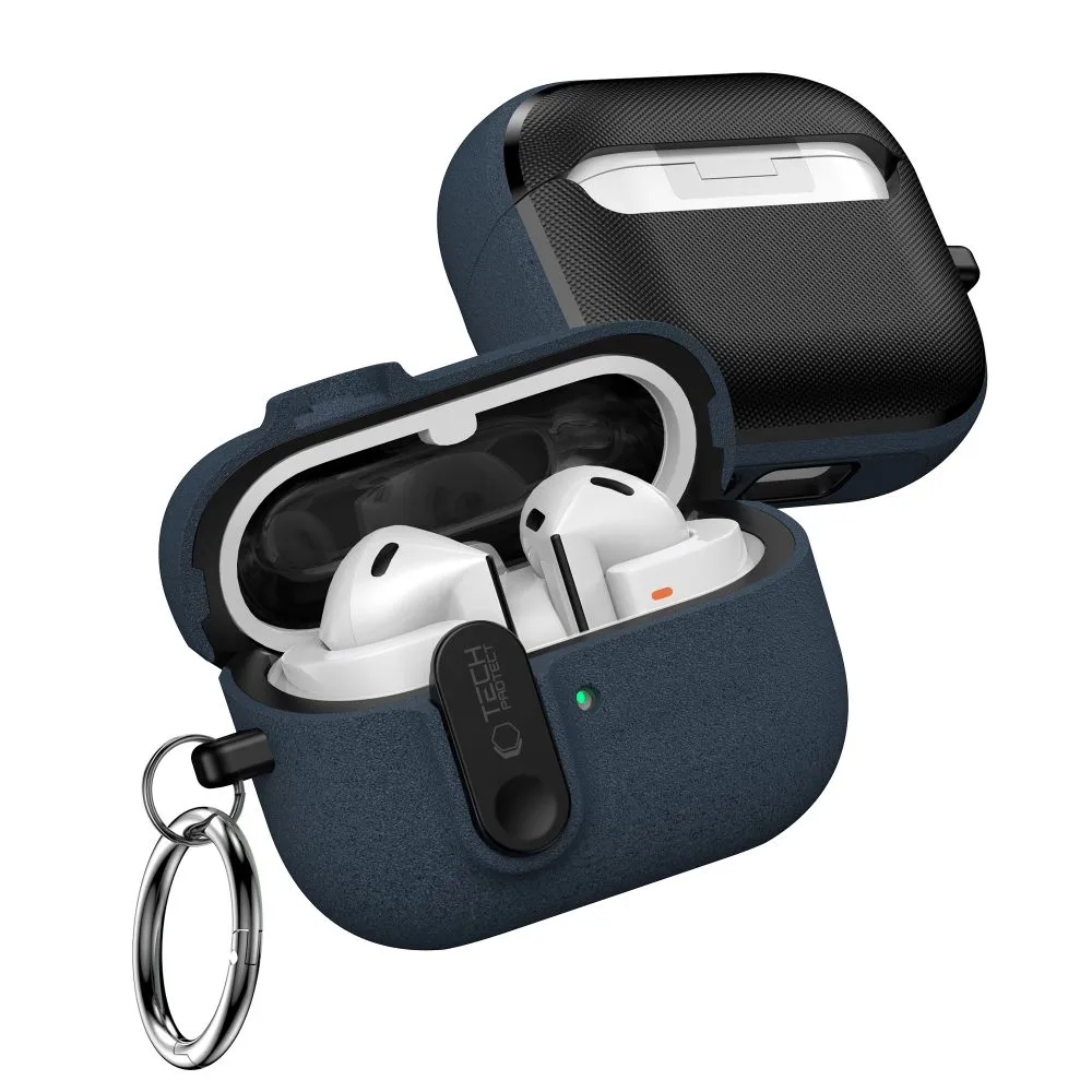 Samsung Galaxy Buds suojakuori, suojakotelo sininen TECH-PROTECT SLIM HOOK 3 / FE Pro