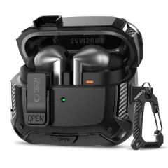 Samsung Galaxy Buds ümbris must TECH-PROTECT CARBONOX MAGSAFE 3 / FE Pro
