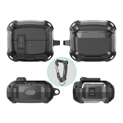 Samsung Galaxy Buds ümbris must TECH-PROTECT CARBONOX MAGSAFE 3 / FE Pro