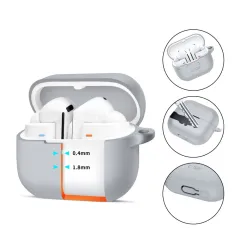 Samsung Galaxy Buds case gray TECH-PROTECT SILICONE HOOK 3 / Pro