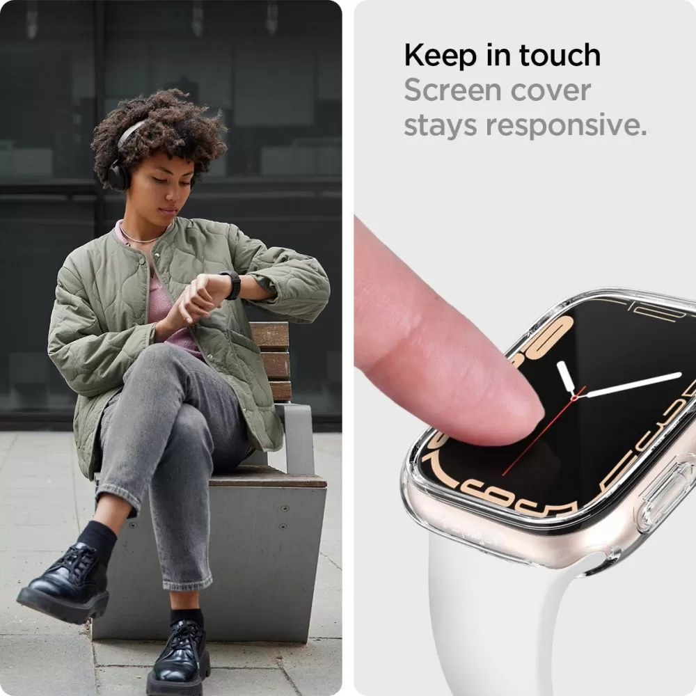 Apple Watch 7 phone case transparent SPIGEN ULTRA HYBRID (45 MM)