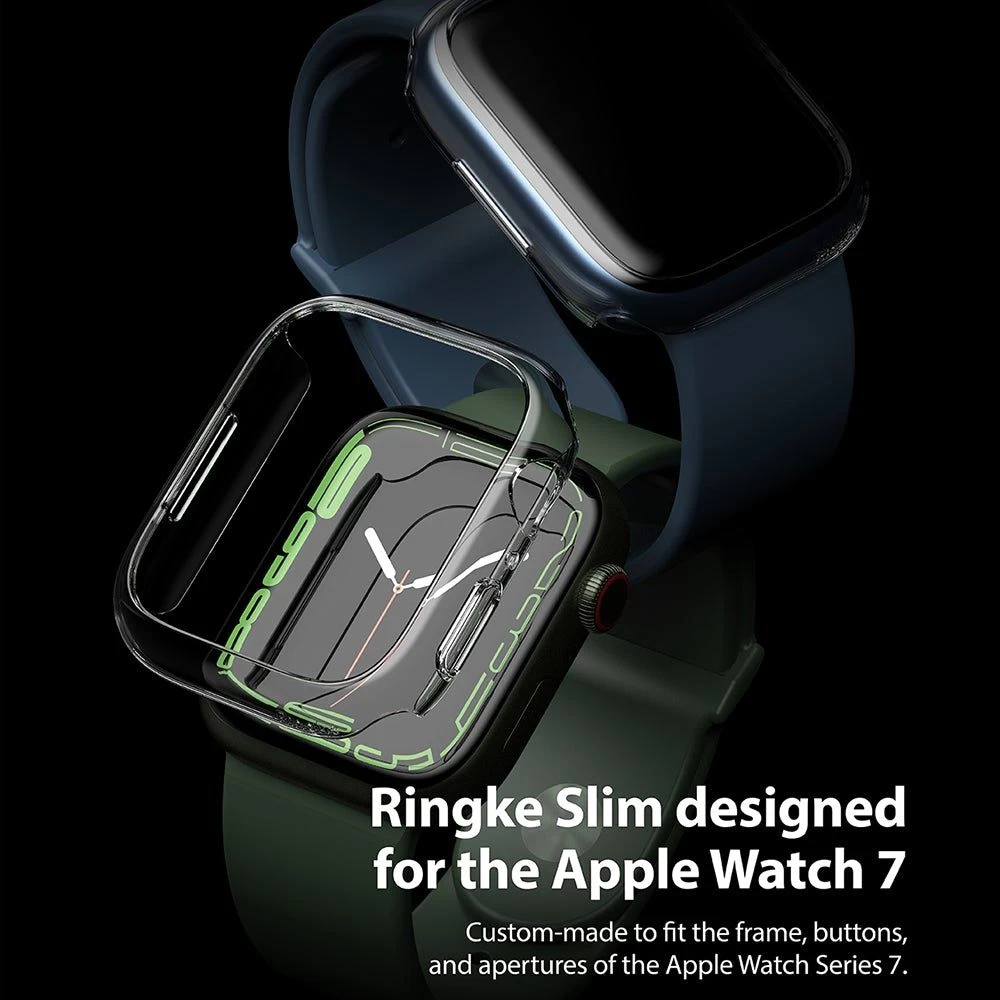 Apple Watch 7 phone case translucent blue RINGKE Slim 2-pack (41mm)