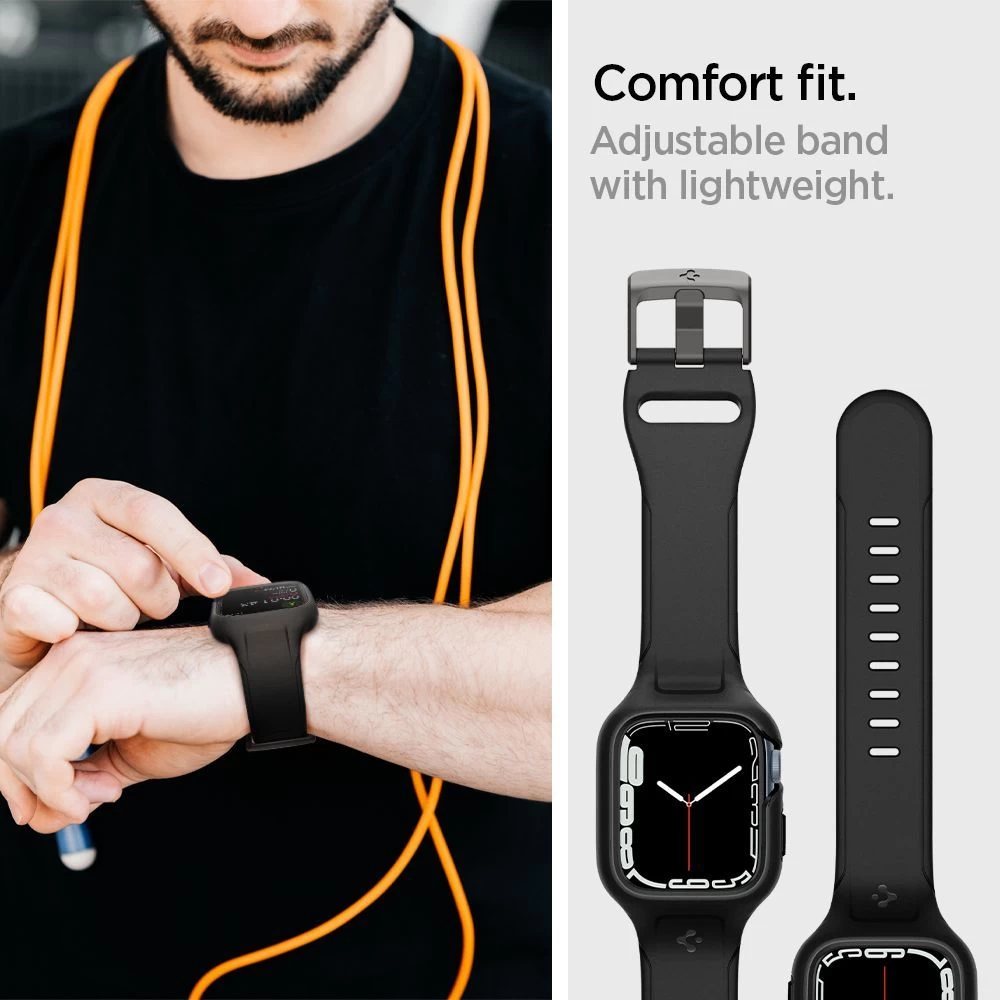 Apple Watch 7 band black SPIGEN LIQUID AIR (45 mm)
