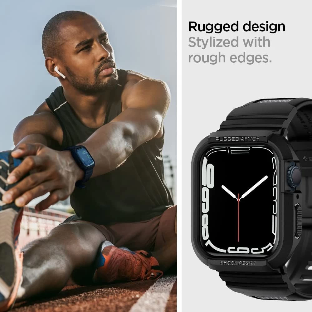 Apple Watch 7 band black SPIGEN RUGGED ARMOR ”PRO” (44/45mm)