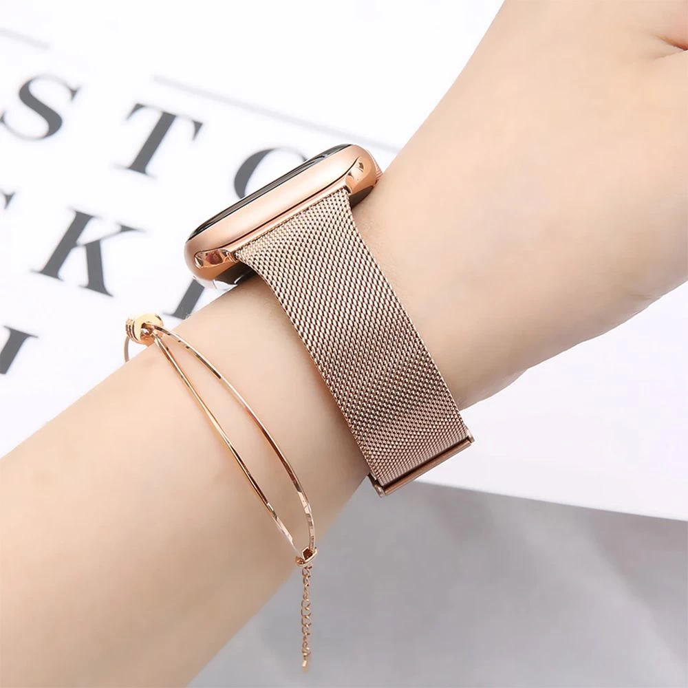 Apple Watch 7 band pink gold TECH-PROTECT THIN MILANESE (38/40/41mm)