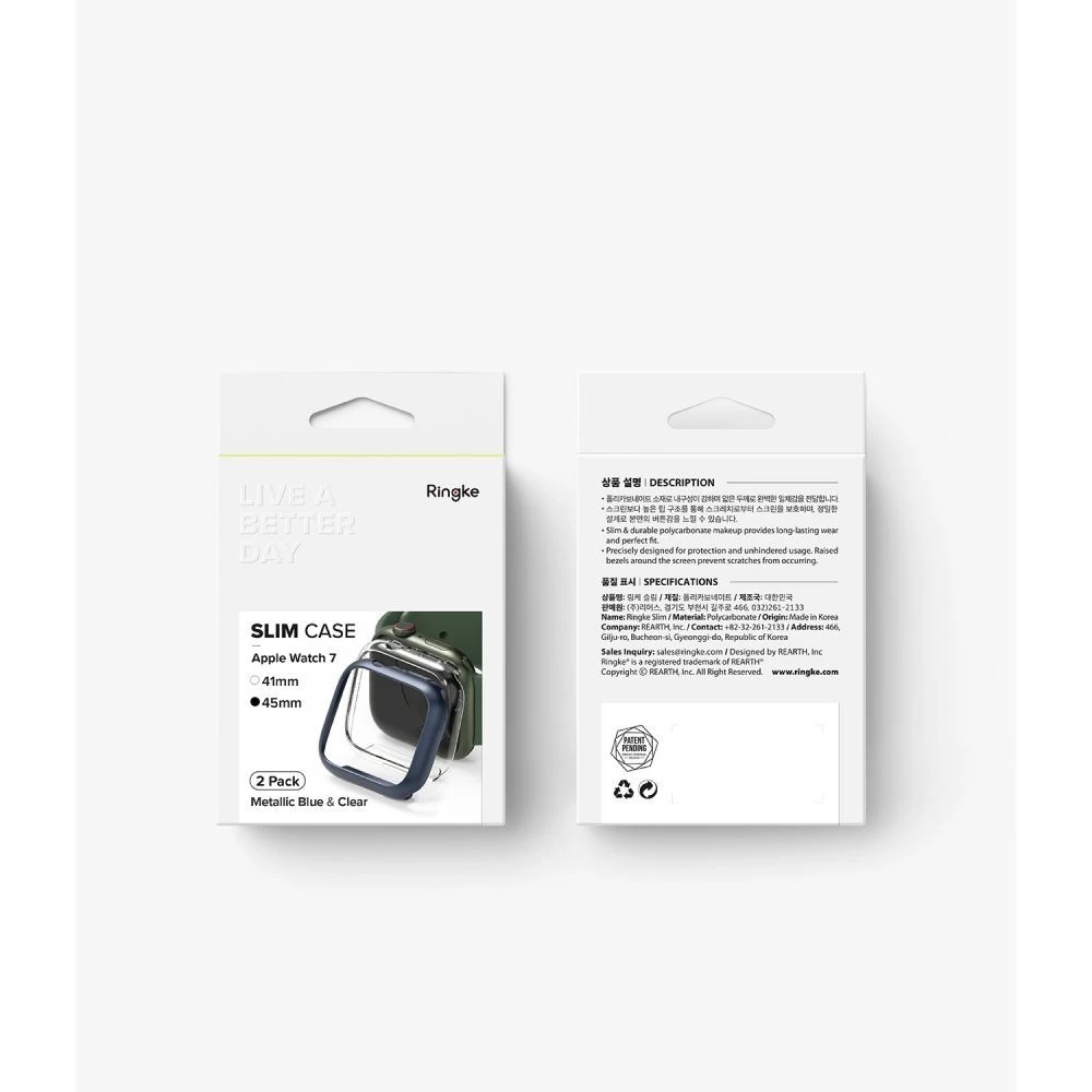 Apple Watch 7 phone case blue RINGKE SLIM (45mm) (2-pack)