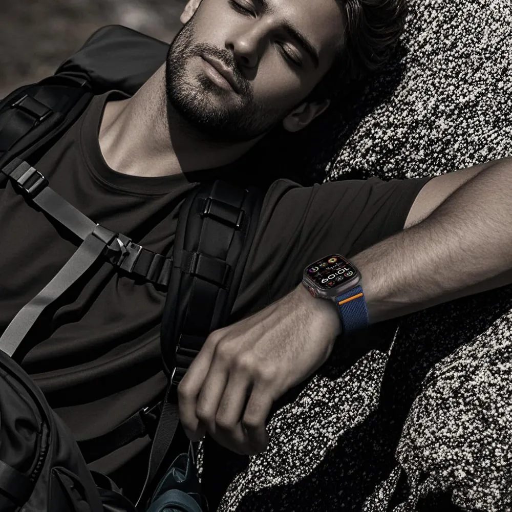 Apple Watch 7 ремень синий TECH-PROTECT NYLON SLIP (44/45/46/49 MM)
