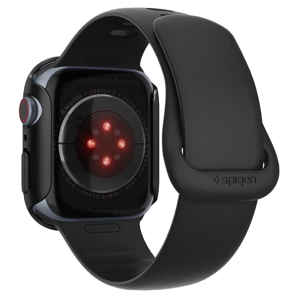 Apple Watch 7 phone case black SPIGEN THIN FIT (45mm)
