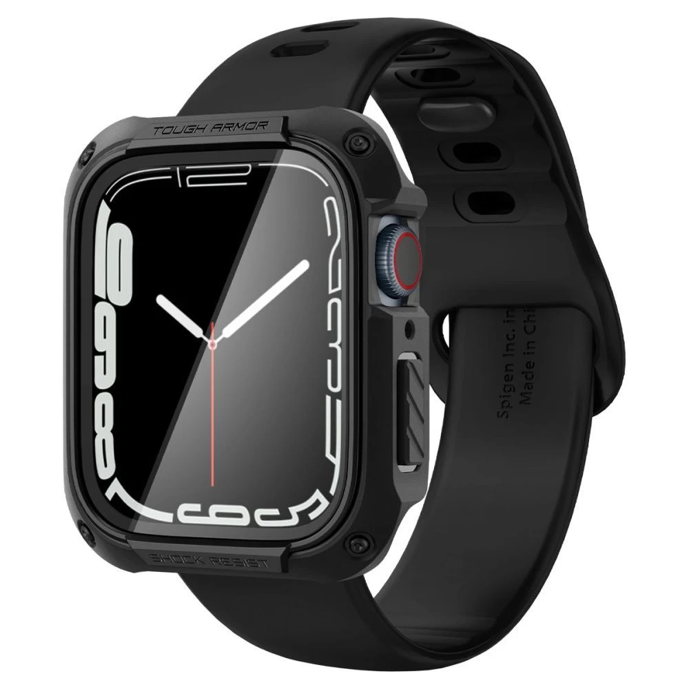 Apple Watch 7 phone case black SPIGEN TOUGH ARMOR (45mm)
