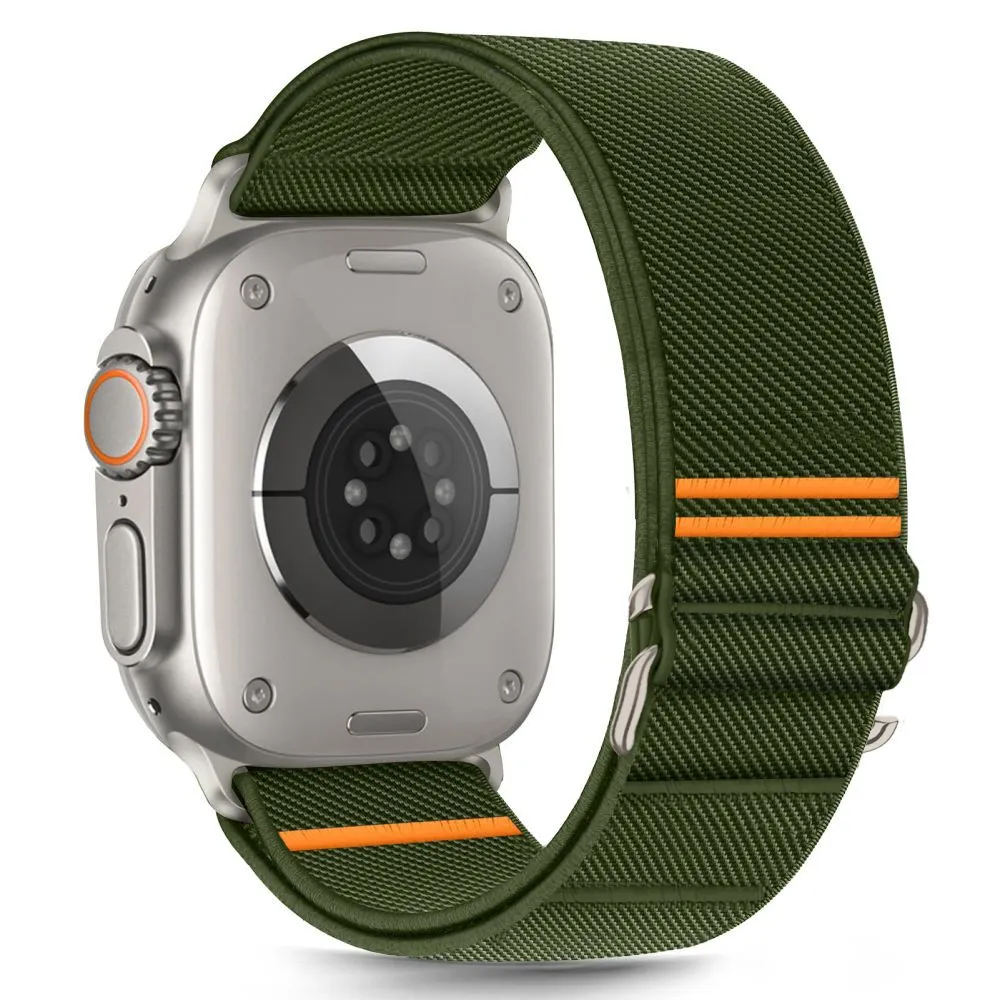 Apple Watch 7 ремень зеленый TECH-PROTECT NYLON SLIP (44/45/46/49 MM)