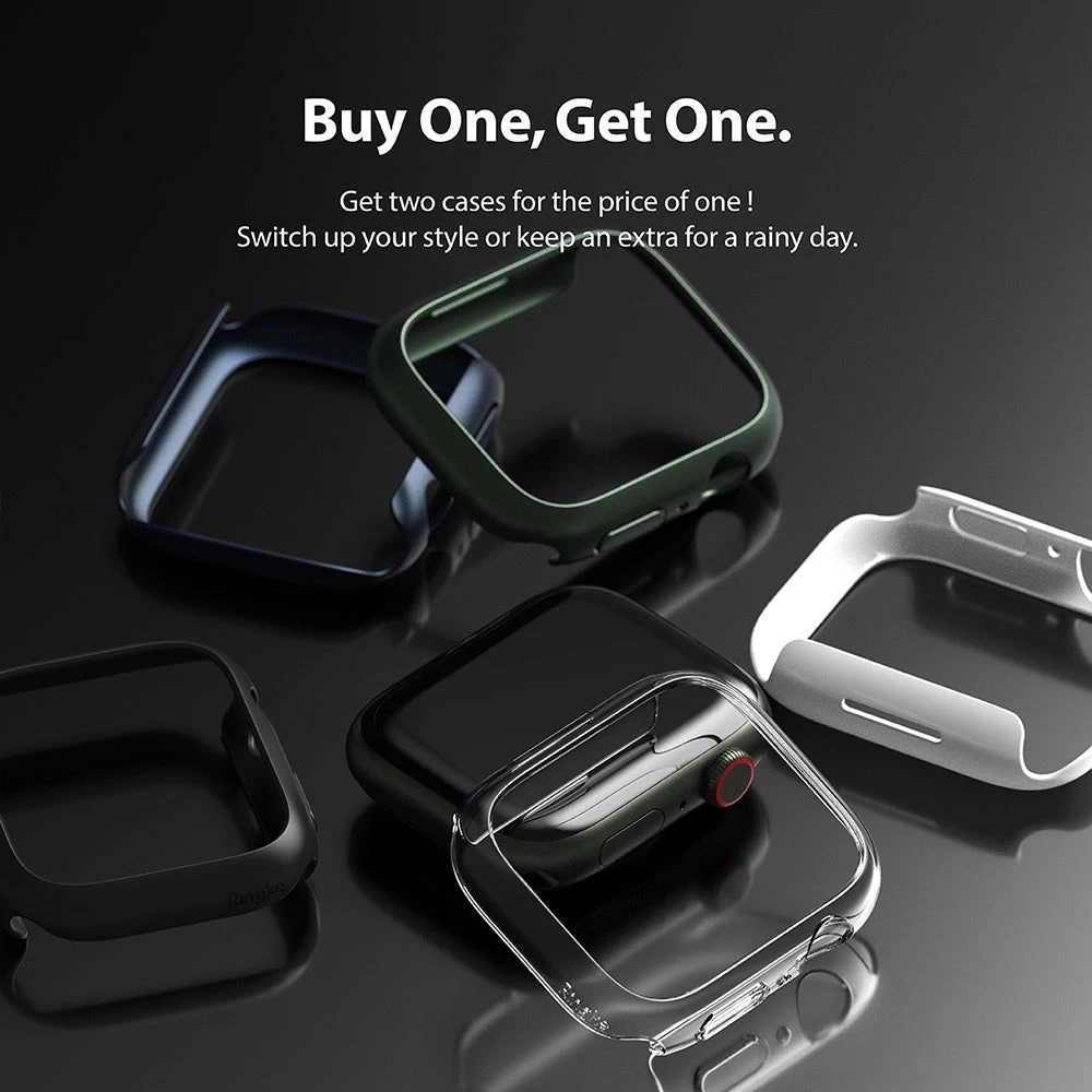 Apple Watch 8 telefoni ümbris läbipaistev sinine RINGKE Slim 2-pack (41mm)