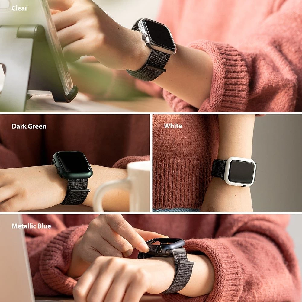 Apple Watch 8 telefoni ümbris läbipaistev sinine RINGKE Slim 2-pack (41mm)