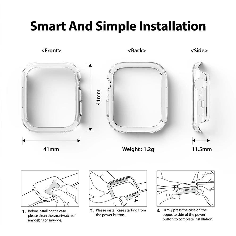Apple Watch 8 telefoni ümbris läbipaistev sinine RINGKE Slim 2-pack (41mm)