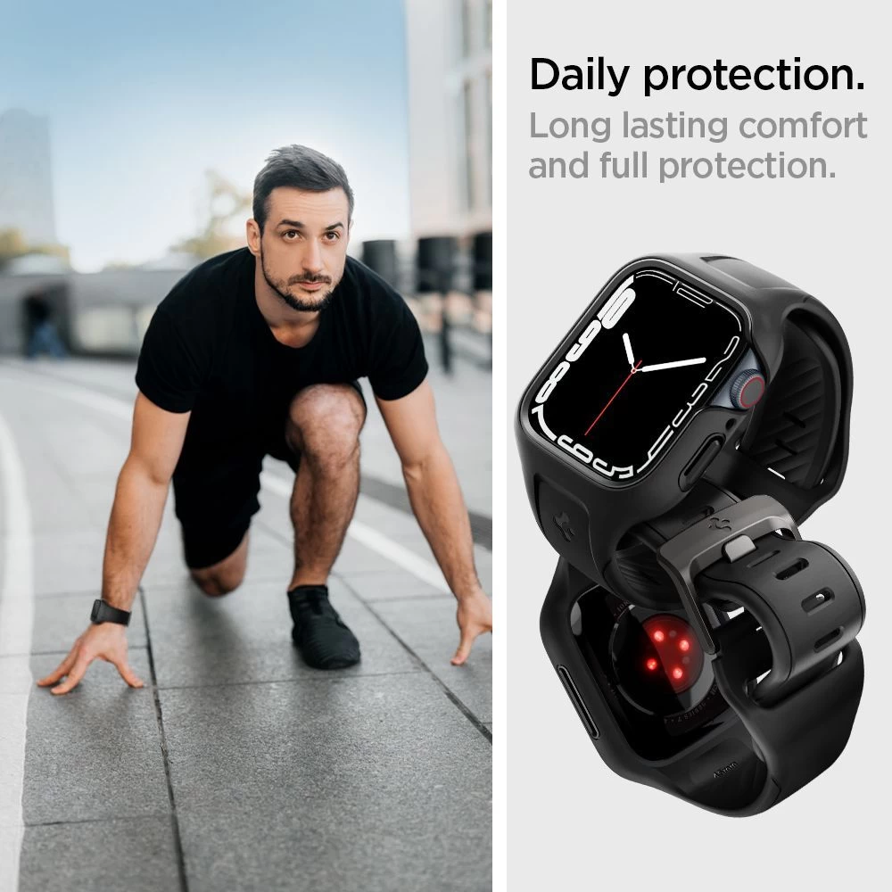 Apple Watch 8 skal, fodral svart SPIGEN LIQUID AIR APPLE WATCH (45 mm)