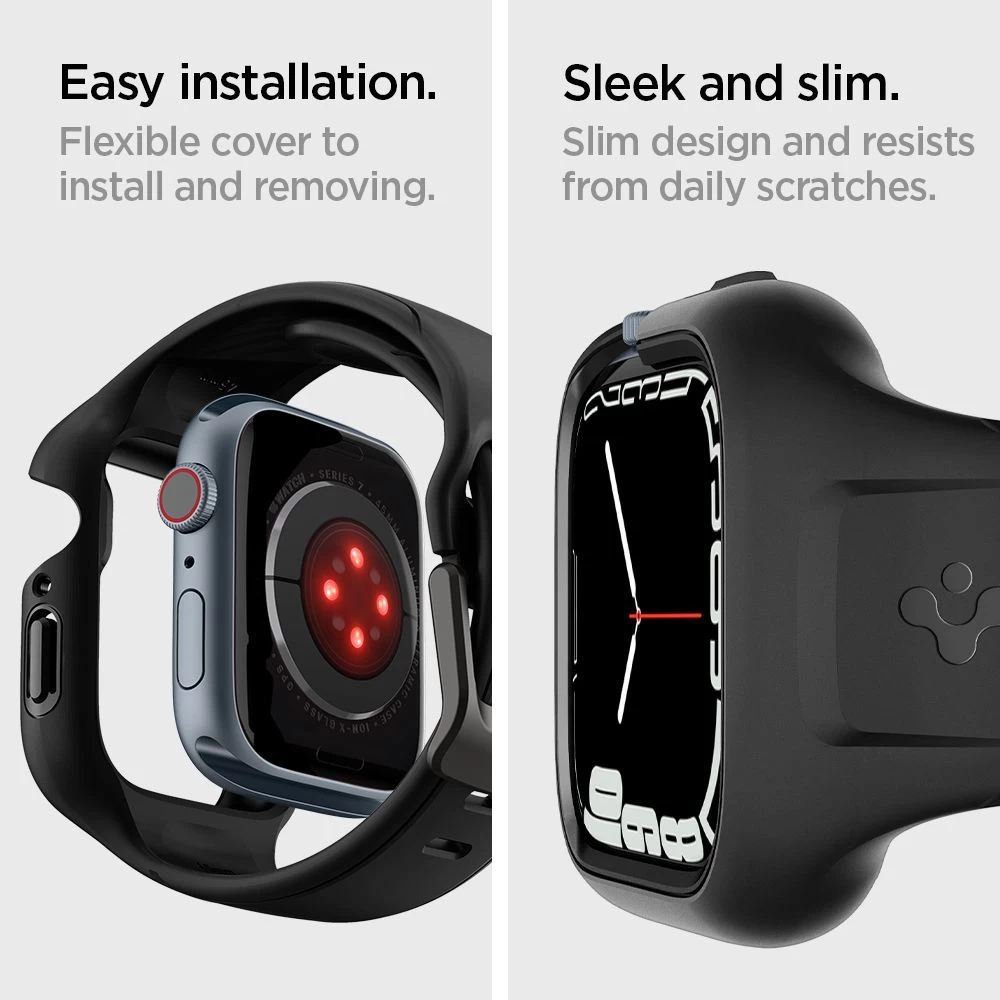 Apple Watch 8 skal, fodral svart SPIGEN LIQUID AIR APPLE WATCH (45 mm)