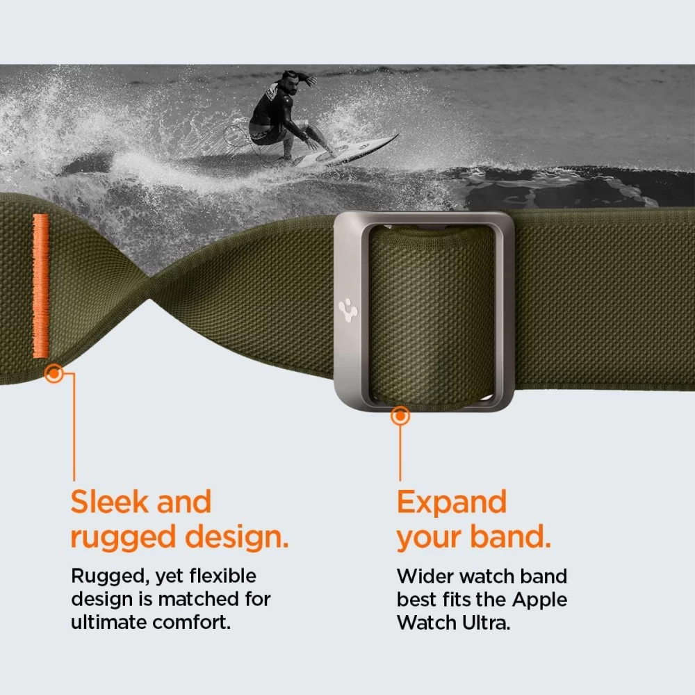 Apple Watch SE siksniņa zaļš SPIGEN FIT LITE ULTRA (42 / 44 45 49 MM)