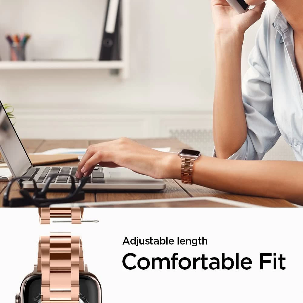 Apple Watch SE siksniņa rozā zelta SPIGEN MODERN FIT BAND (38/40/41mm)