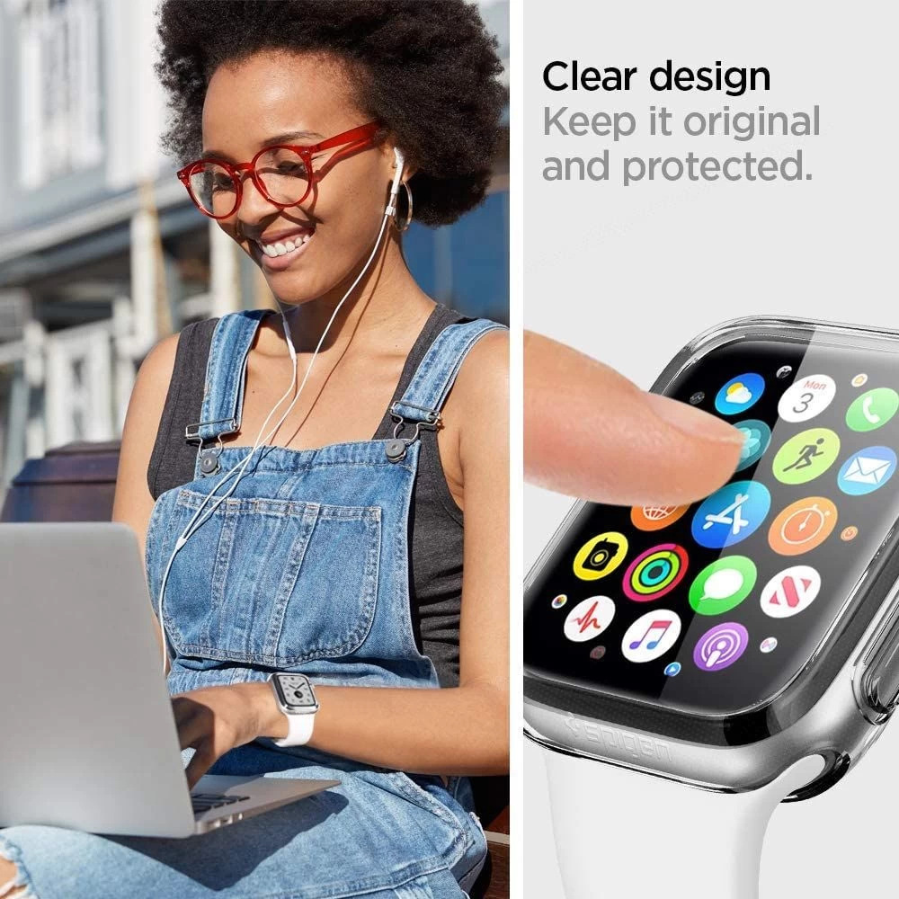 Apple Watch SE vāciņš caurspīdīgs SPIGEN ULTRA HYBRID (44MM)