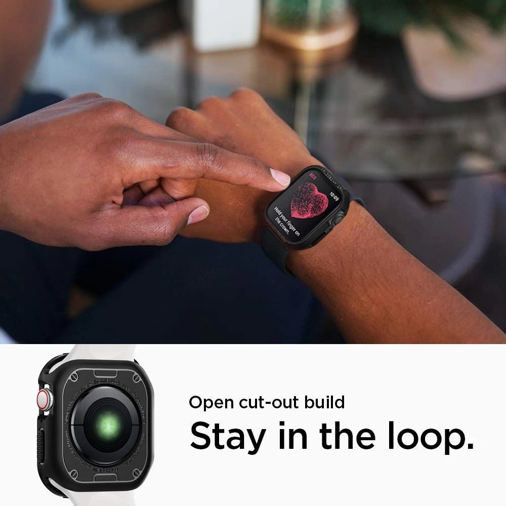 Apple Watch SE telefoni ümbris must SPIGEN RUGGED ARMOR (44/45mm)
