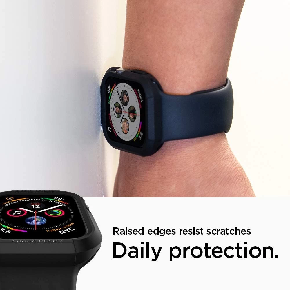 Apple Watch SE telefoni ümbris must SPIGEN RUGGED ARMOR (44/45mm)