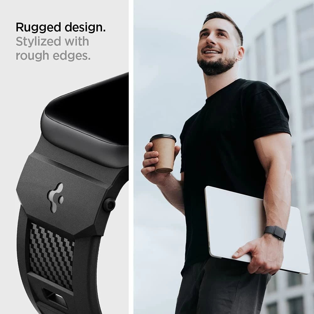 Apple Watch SE siksniņa melns SPIGEN RUGGED BAND (38/40/41mm)