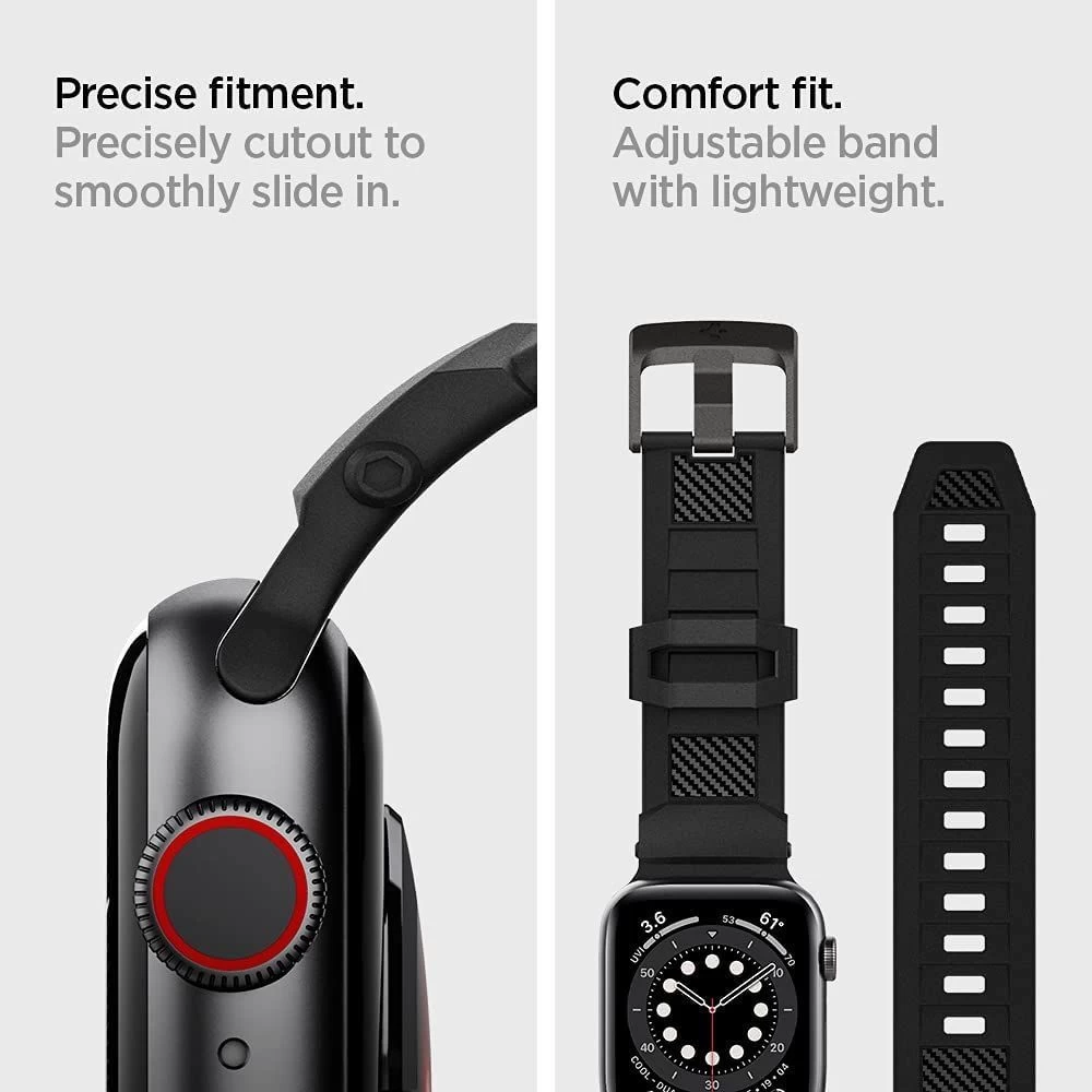 Apple Watch SE siksniņa melns SPIGEN RUGGED BAND (38/40/41mm)